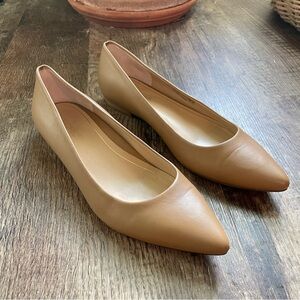 VIONIC Lena Macaroon Leather Ballet Flat Shoes Slip On Classic Chic Comfort